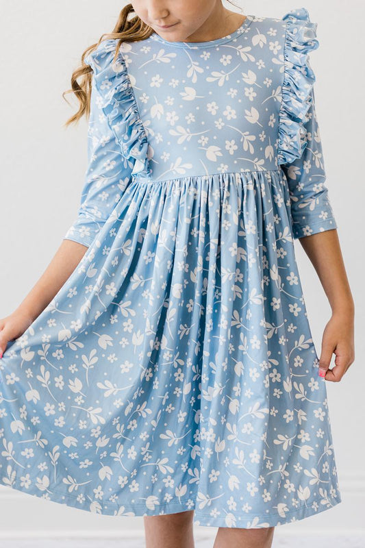 Mila & Rose Bluebell 3/4 Sleeve Ruffle Twirl Dress