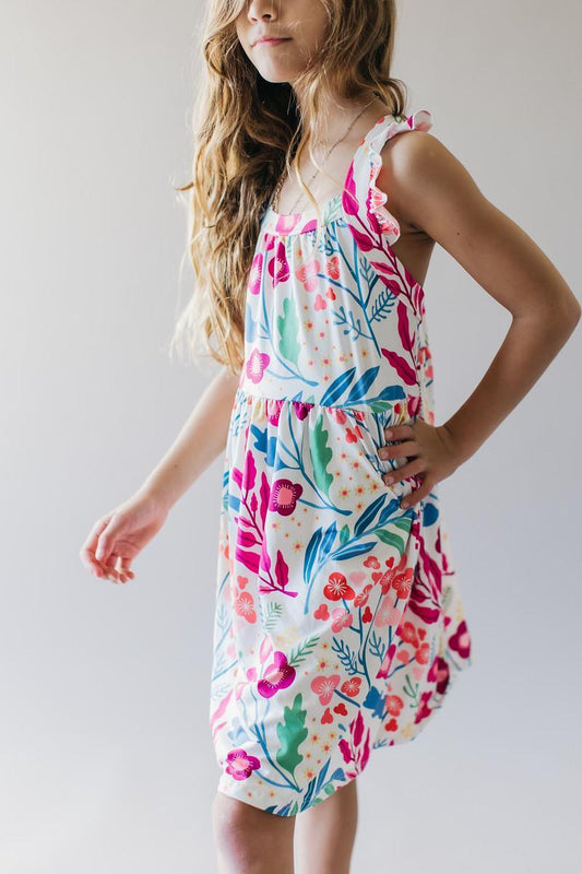 Mila & Rose Mountain Blooms Ruffle Strappy Dress