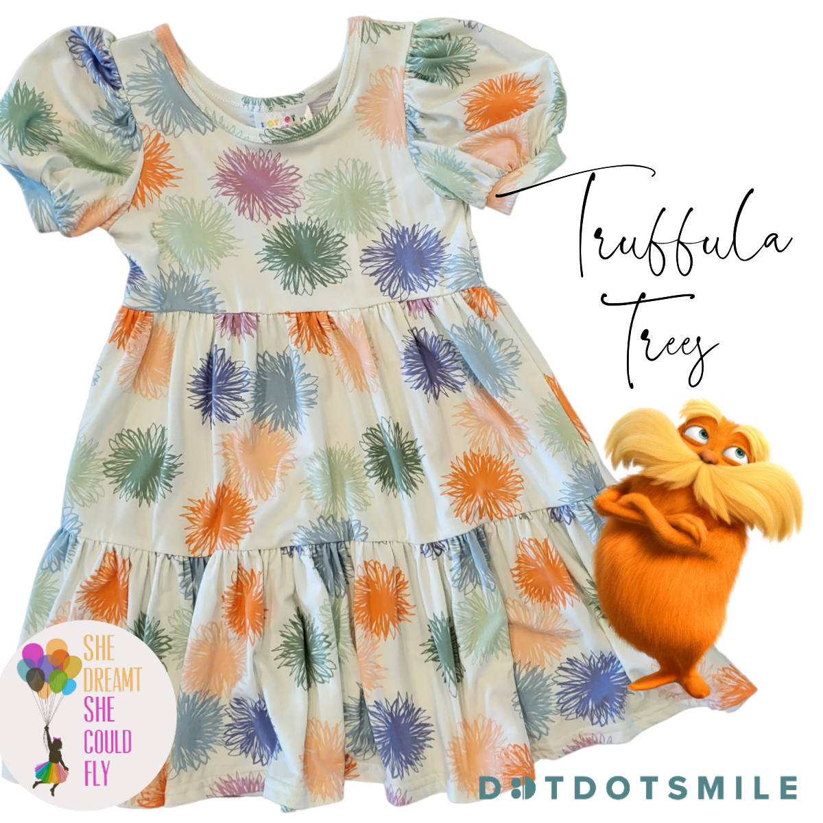 DotDotSmile Truffula Trees Tier Dress