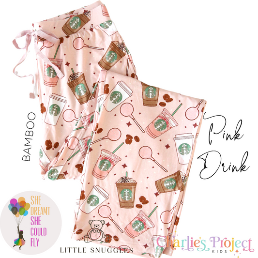 Little Snuggles Pink Drink Adult Lounge Pants