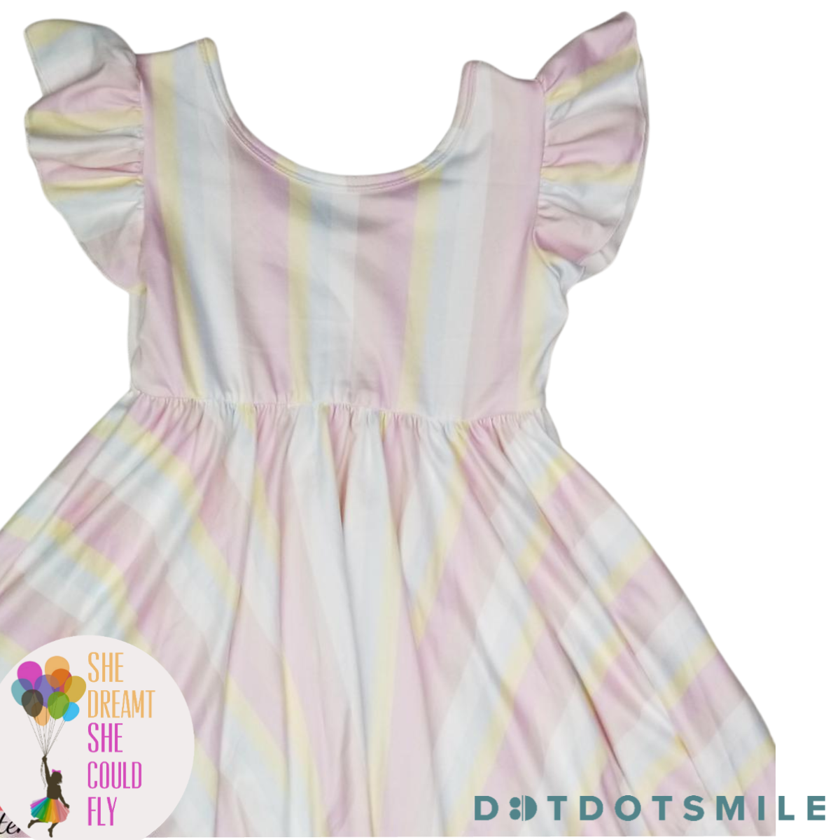 DotDotSmile Pastel Stripes Empire Dress